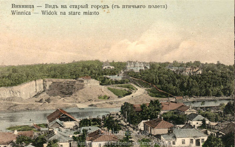 Листівка вид на старе місто Вінниця