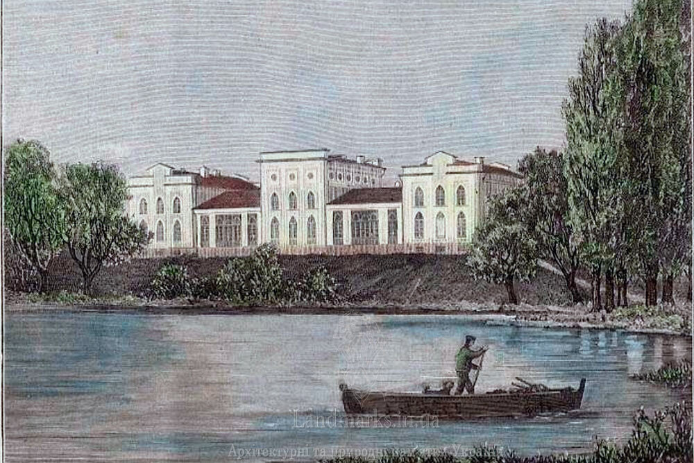 Illustration of the palace in Krasnopil from Tygodnik Illustrowany