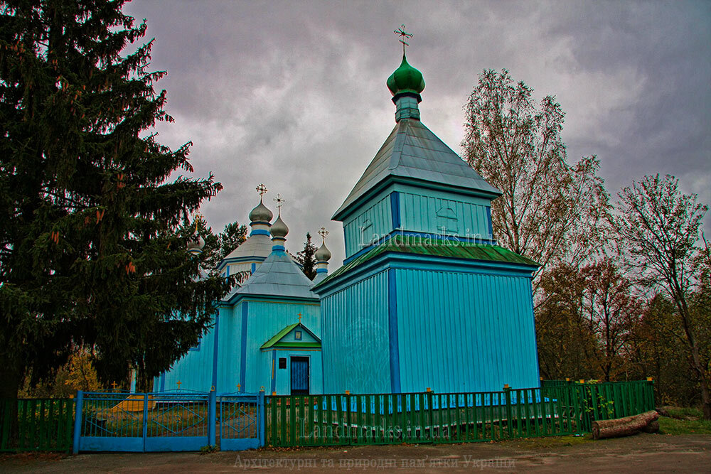 Polissean wooden church and bell tower