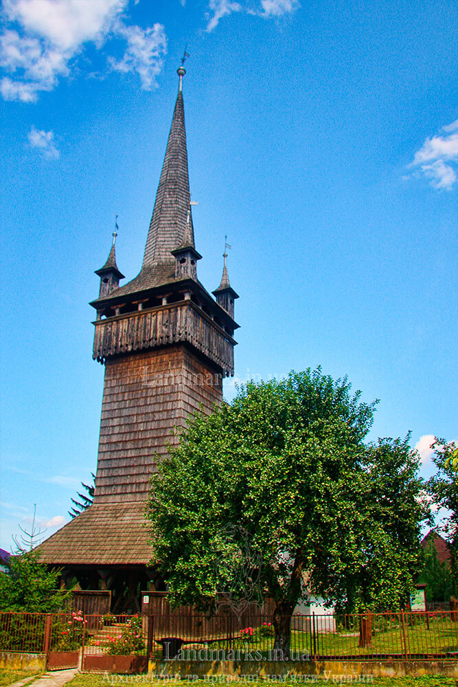 The elegant belfry was built in the 18th century