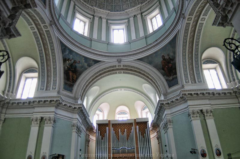 Church interiors and organ