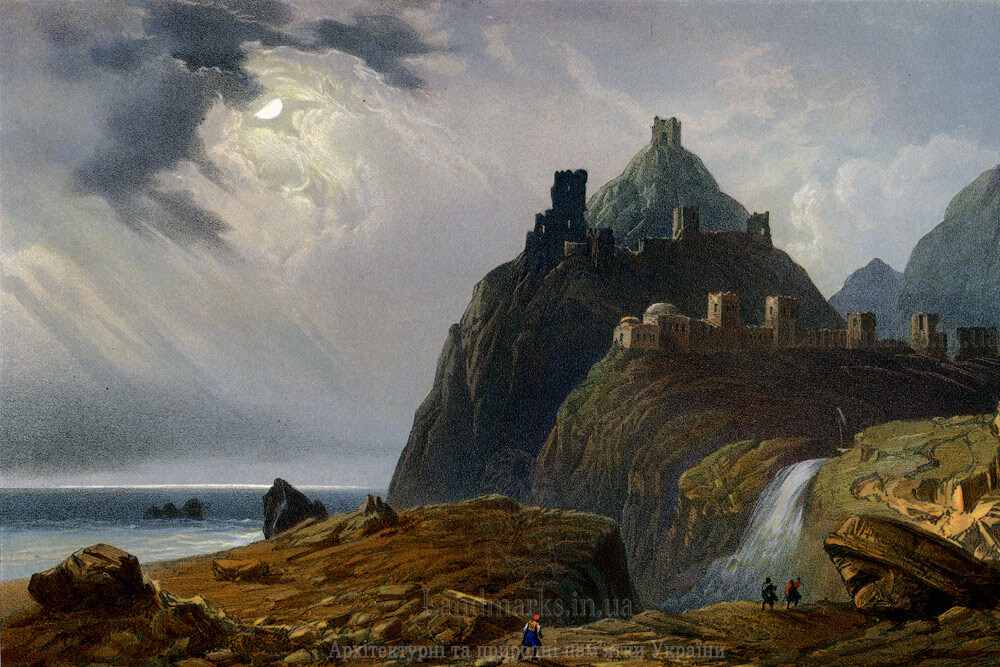 Таким побачив Судак та його фортецю художник Карло Боссолі , 1842 рік
