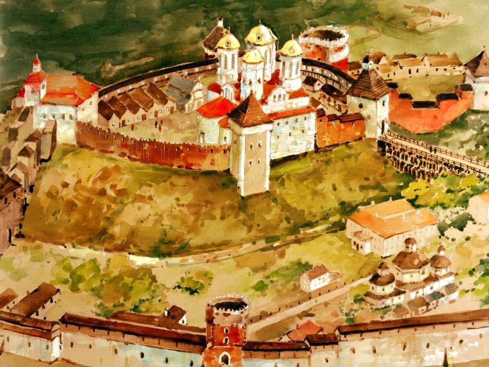 Замок в Острозі Zamek Ostrogskich w Ostrogu (XVII wiek). Mal. Z. Szczepanek.