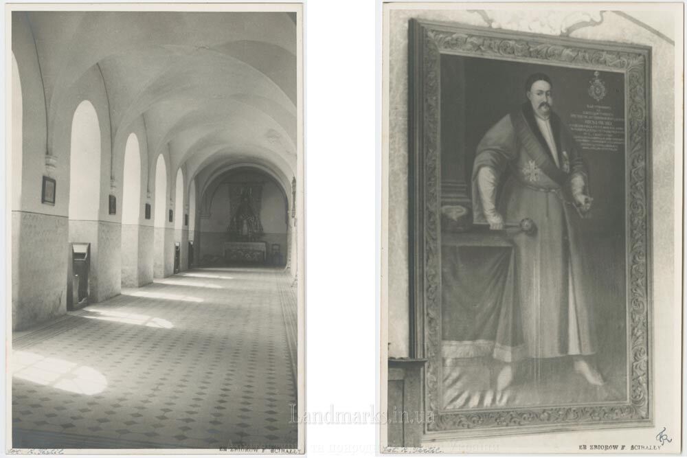 Архівні фотографії Всередині бережанського замку. Портрет Миколи Сенявського