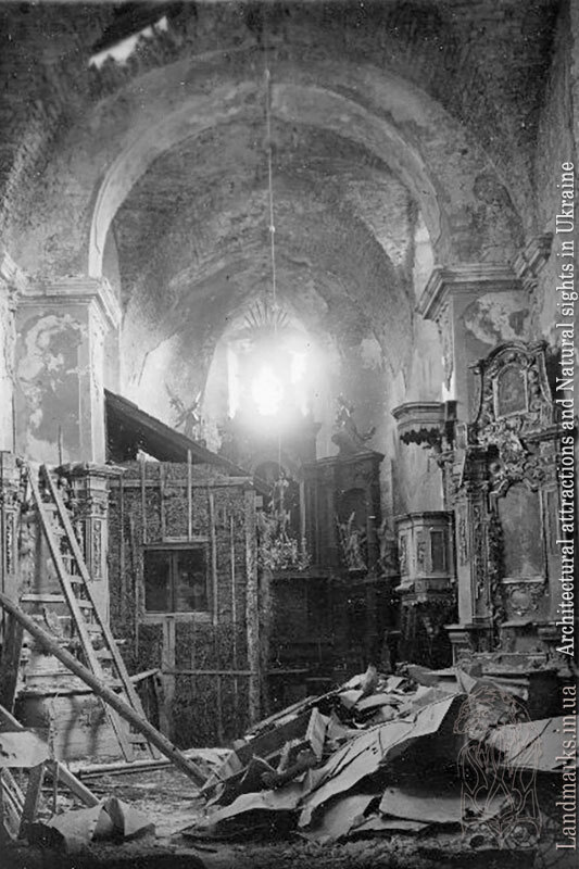 Стан костелу після Першої Світової війни