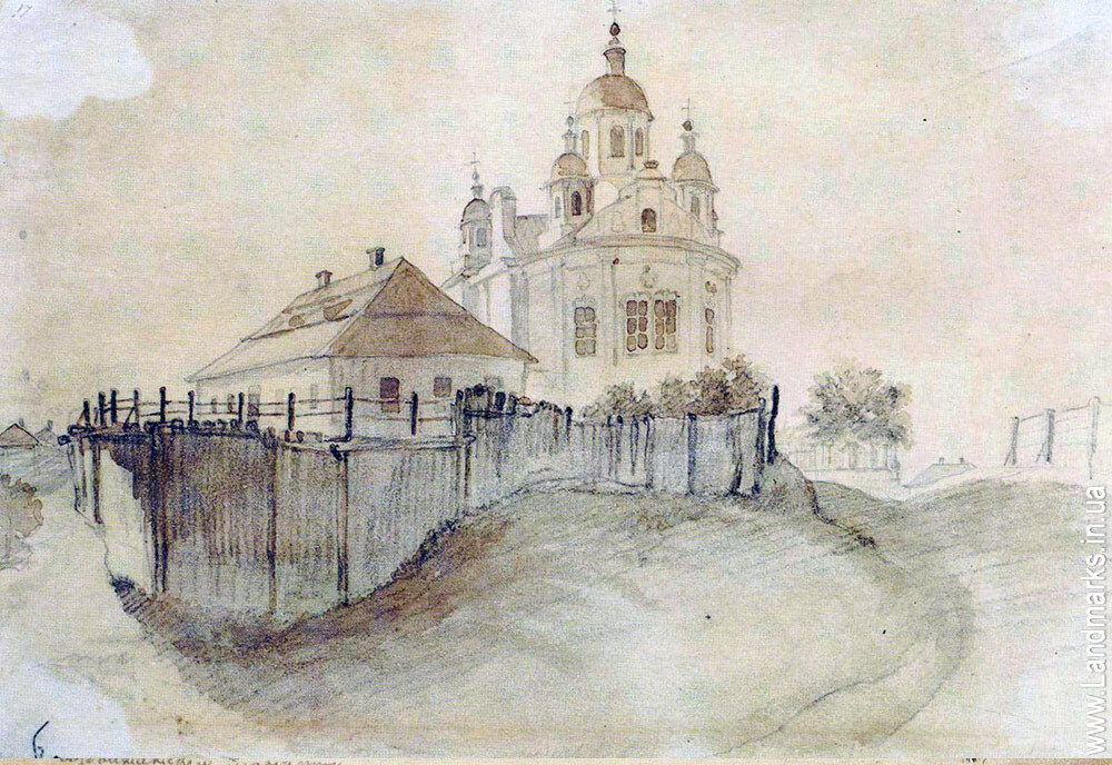 The house of I. P. Kotlyarevskyi in Poltava, T. G. Shevchenko, paper, watercolor, September 1845.